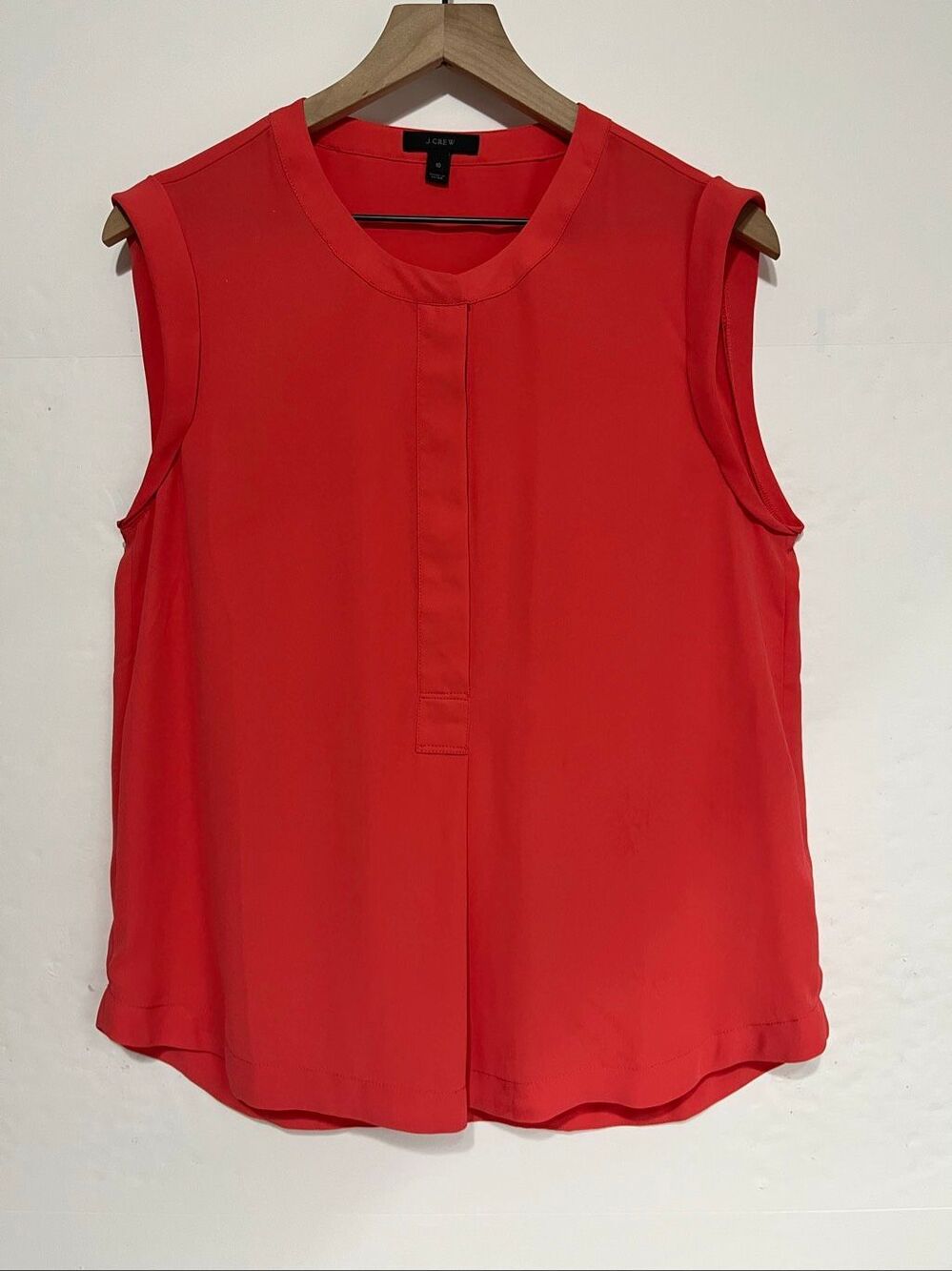 J Crew Salmon Colored Sleeveless Blouse   Size 10